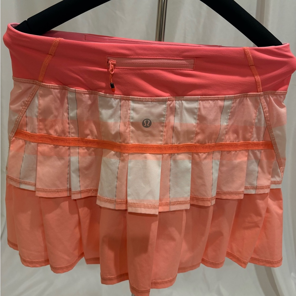 lululemon athletica Coral and Peach Pleated Skater Skirt - Picture 4 of 13